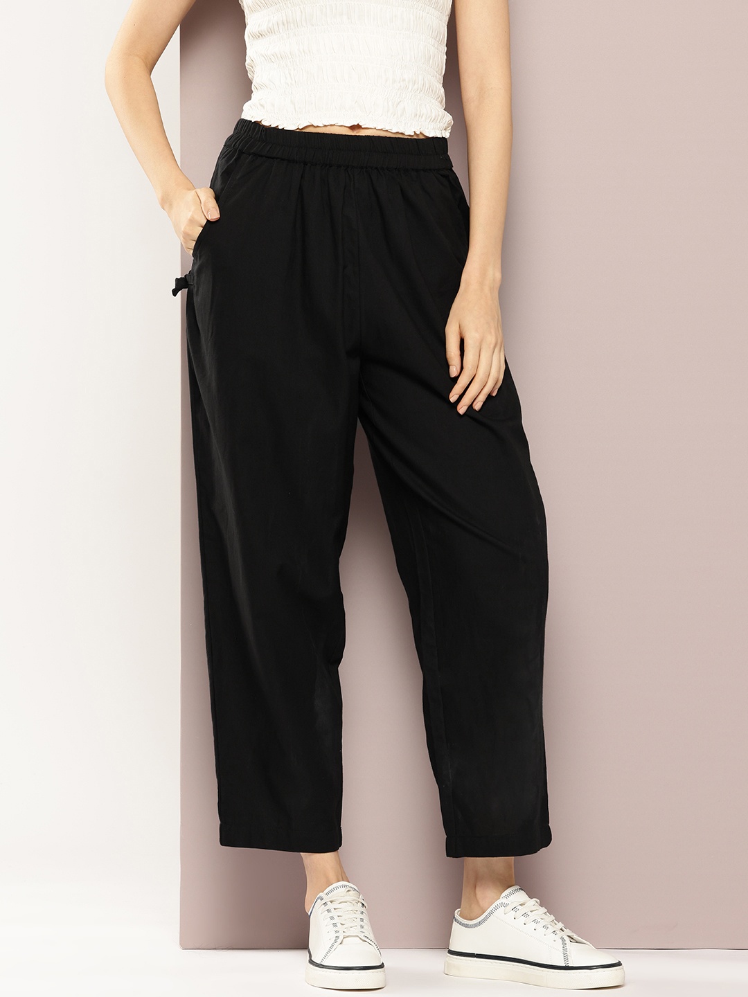 

Kook N Keech Women Regular Trousers, Black