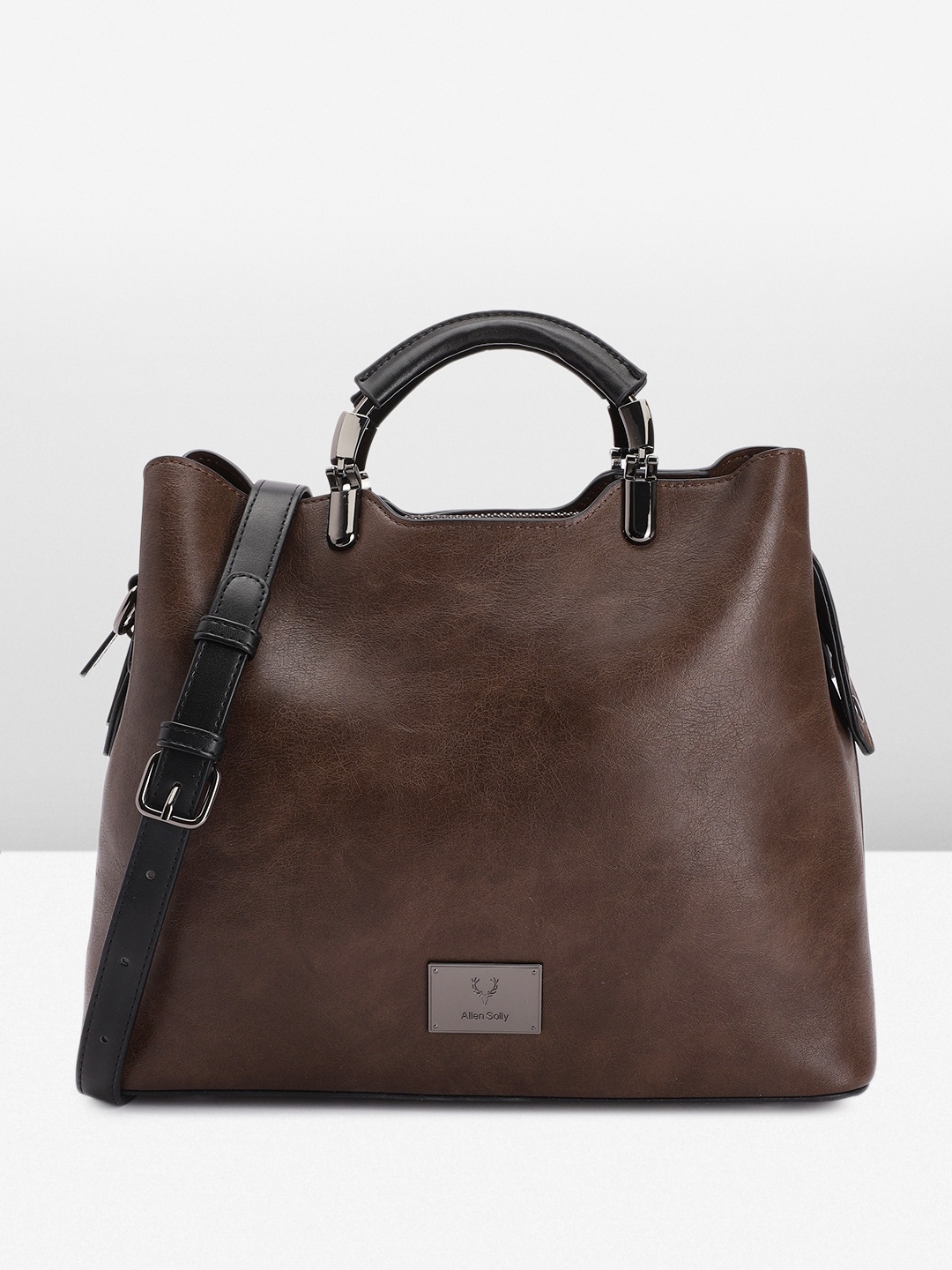 

Allen Solly Textured Handheld Bag, Brown