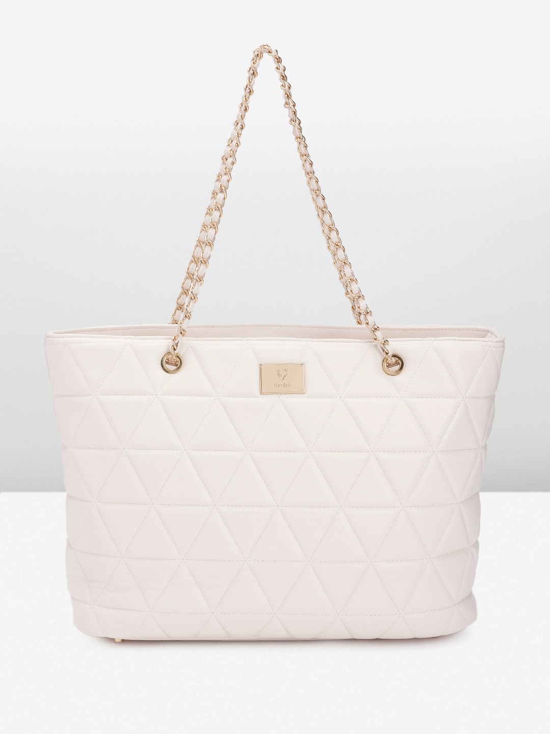

Allen Solly Quilted Laptop Shoulder Bag, White