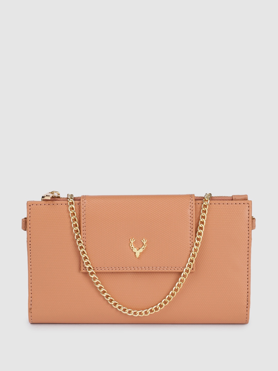 

Allen Solly Women Textured Two Fold Wallet, Nude