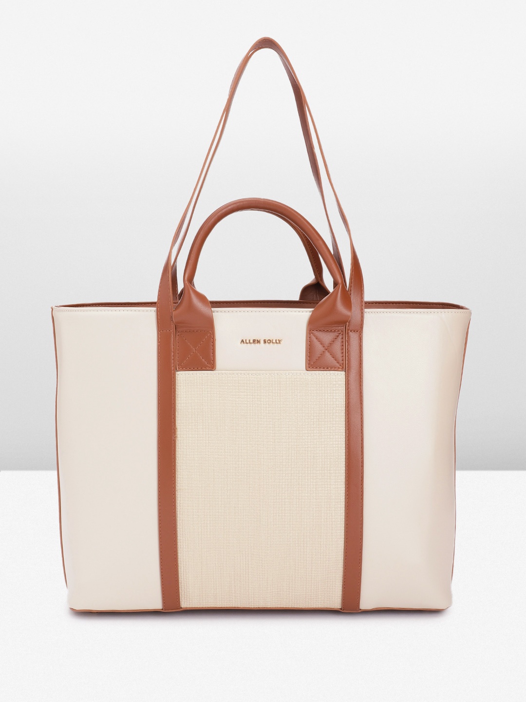 

Allen Solly Laptop Shoulder Bag with Colour Contrast Detail, Beige