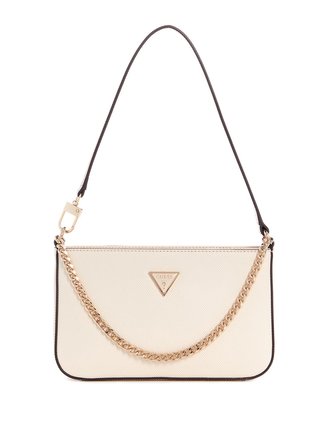 

GUESS Textured PU Bowling Sling Bag with Quilted, Off white