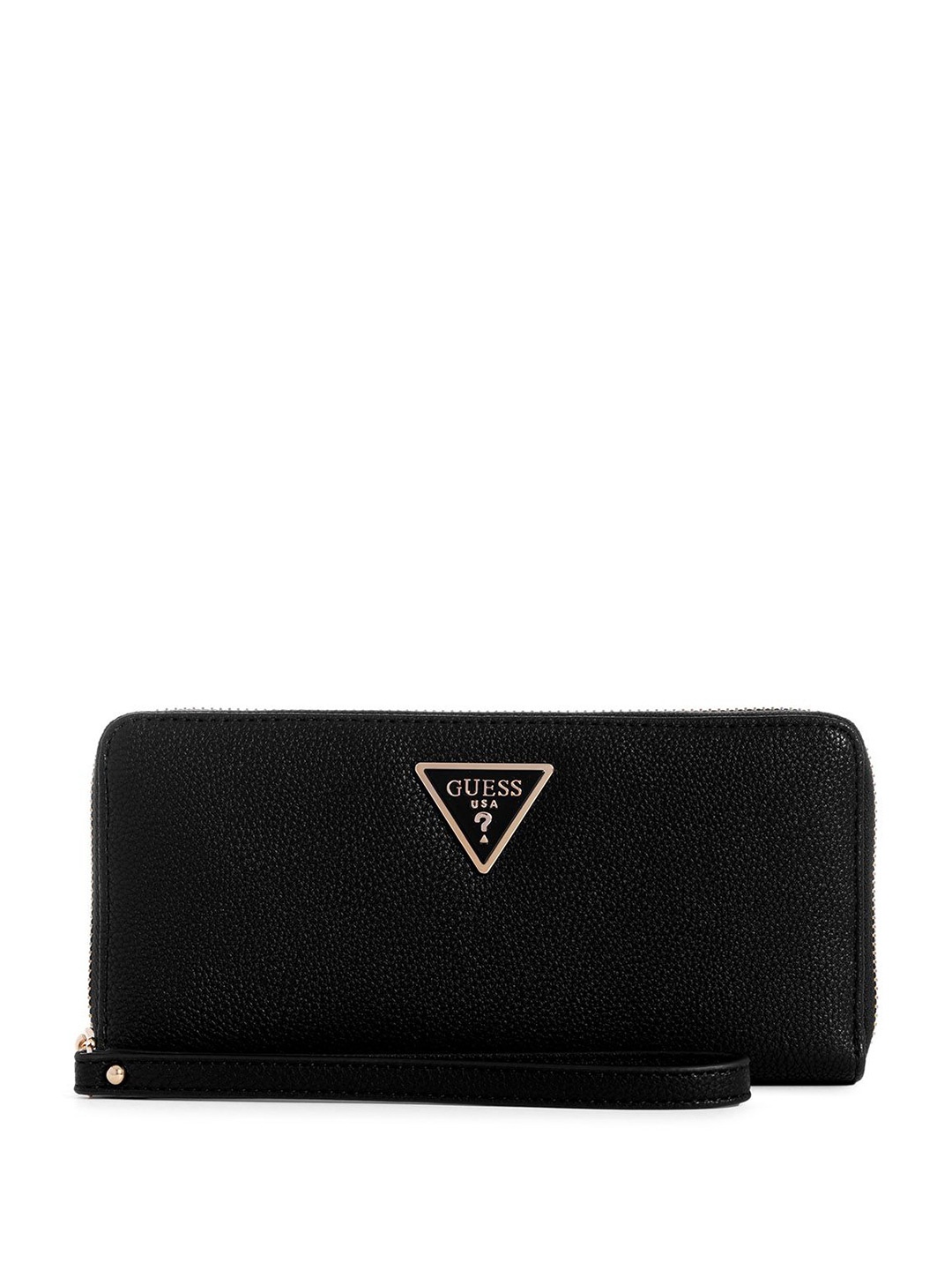 

GUESS Women Textured Zip Around Wallet, Black