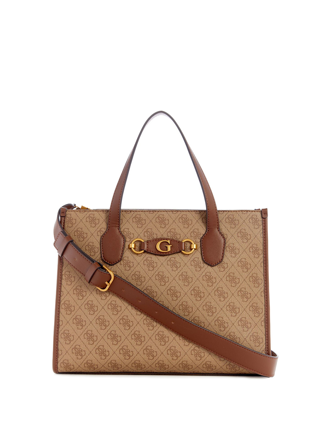 

GUESS PU Structured Sling Bag with Tasselled, Brown