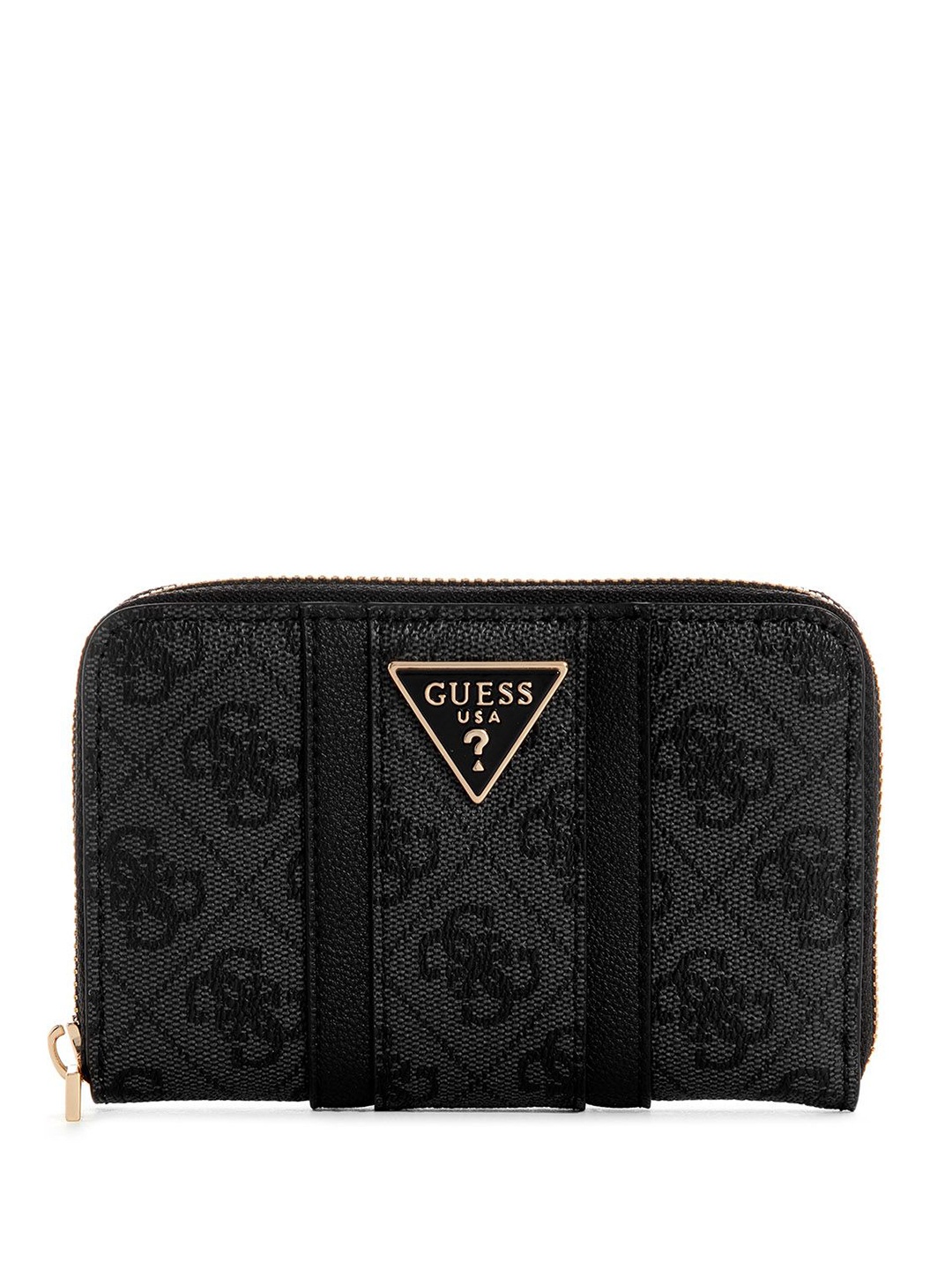 

GUESS Women Geometric Printed Zip Around Wallet, Black