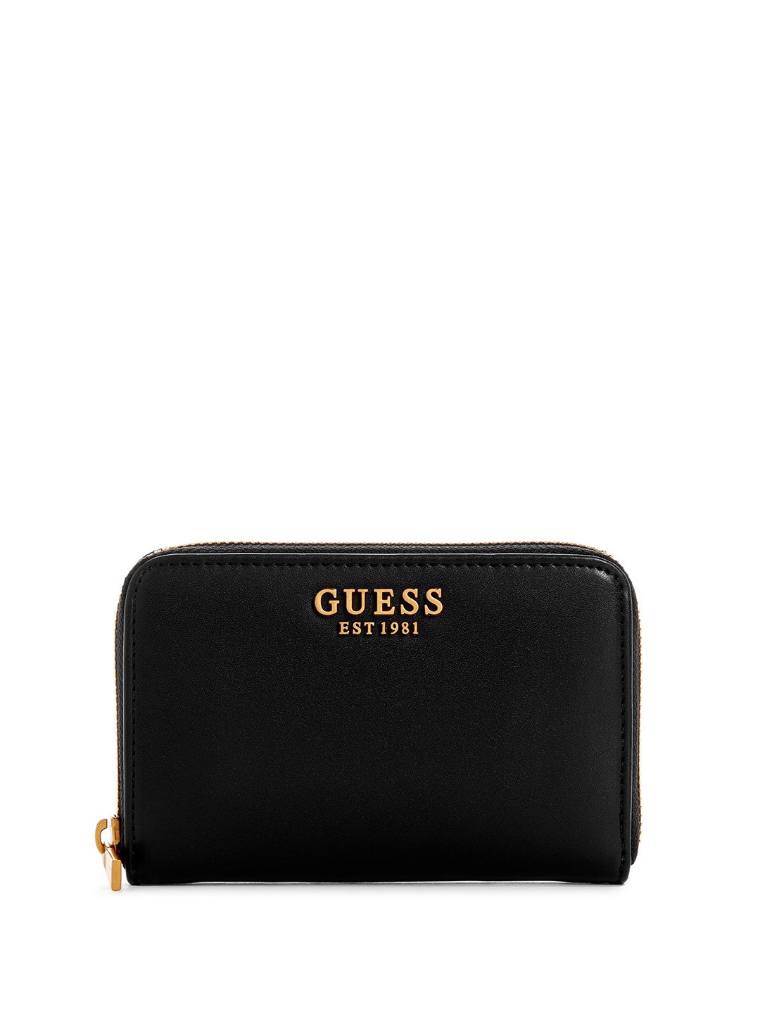 

GUESS Women PU Zip Around Wallet, Black