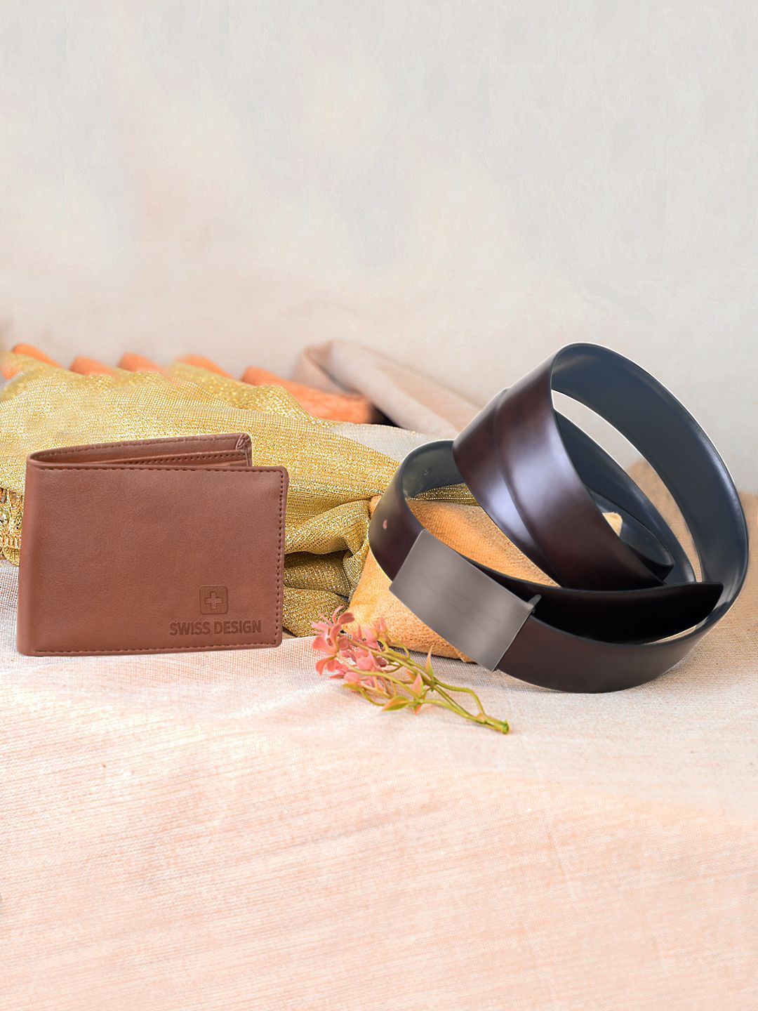 

Swiss Design Men Accessory Gift Set, Brown