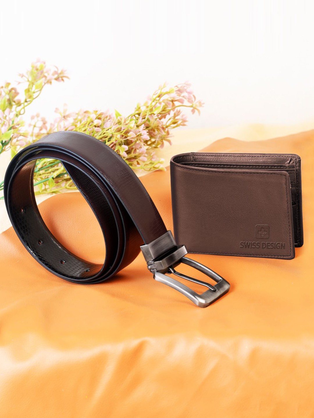 

Swiss Design Men Accessory Gift Set, Brown