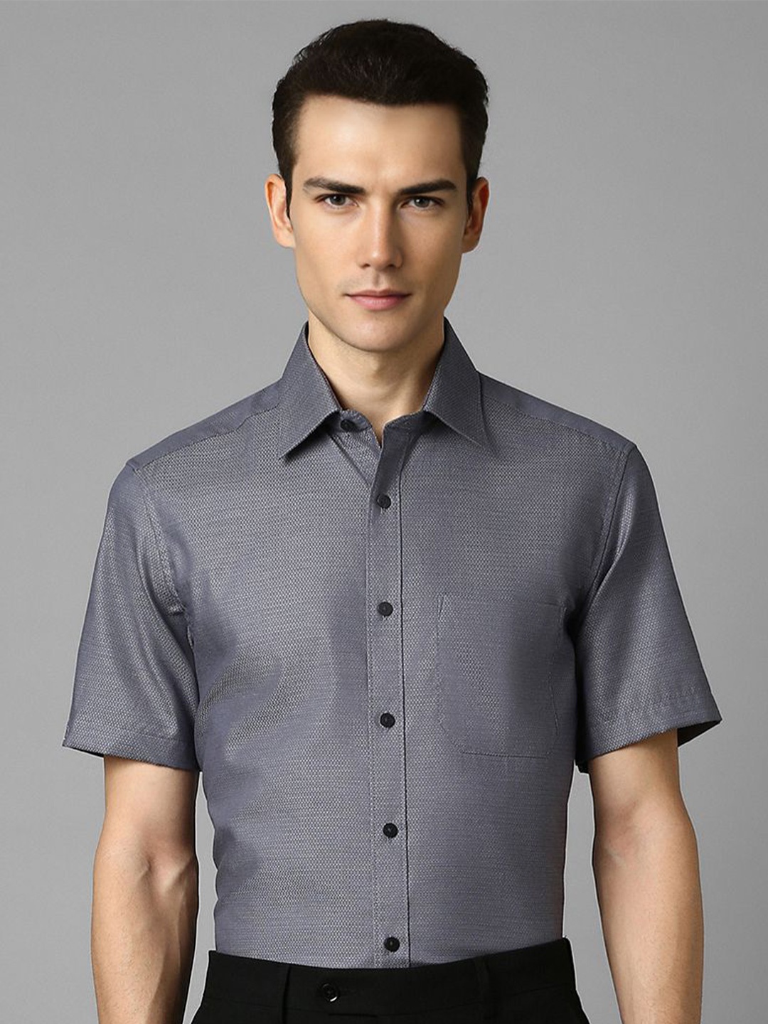 

Louis Philippe Men Opaque Formal Shirt, Grey