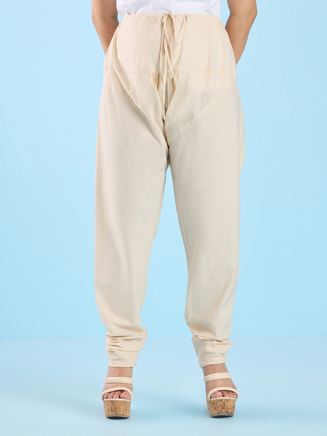 

Big Hello - The Plus Life Pure Cotton Straight-Fit Churidar, Beige
