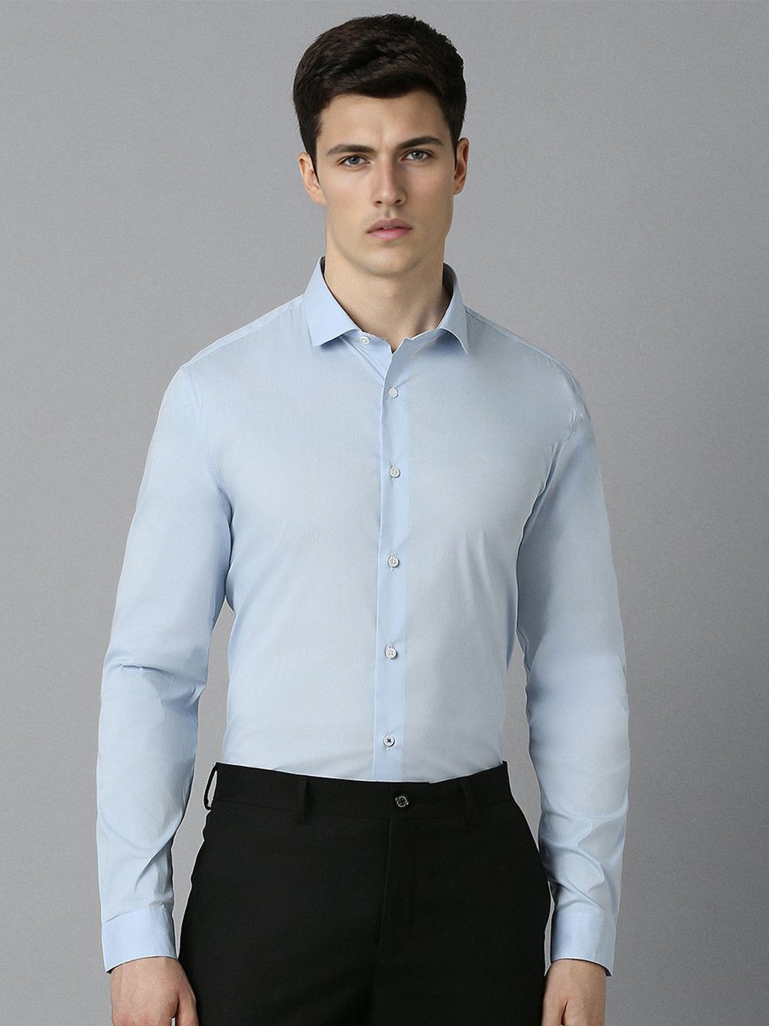 

Louis Philippe Sport Slim Fit Spread Collar Casual Shirt, Blue