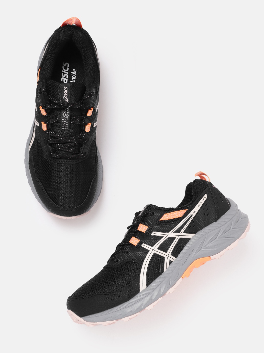 

ASICS Women Woven Design Gel-Venture 9 Running Shoes, Black