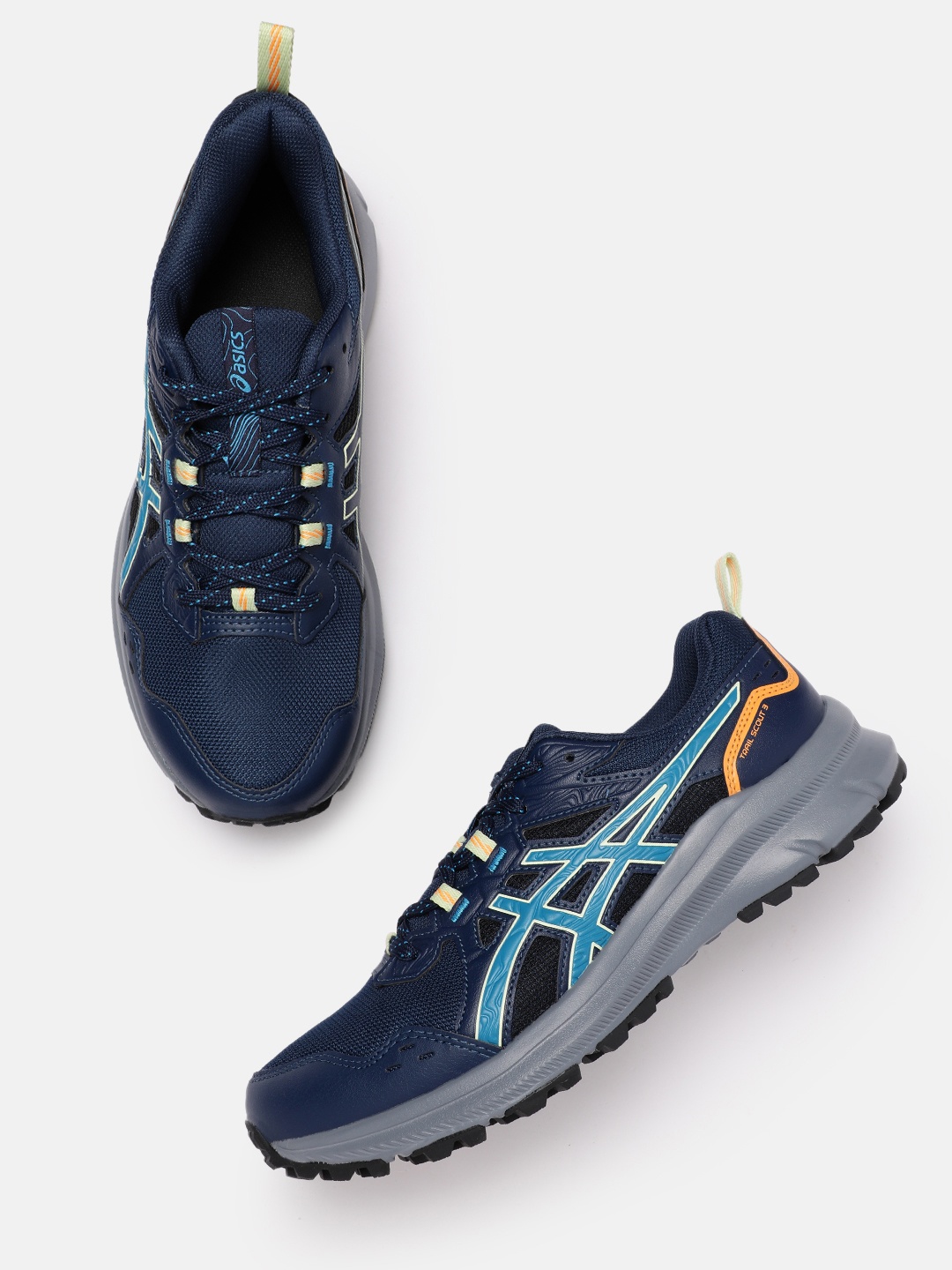 

ASICS Men Trail Scout 3 Running Shoes, Navy blue