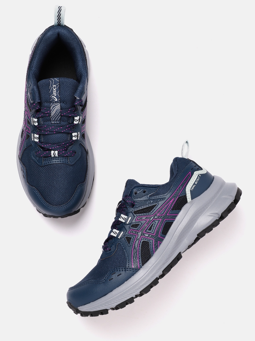 

ASICS Women Trail Scout 3 Running Shoes, Navy blue