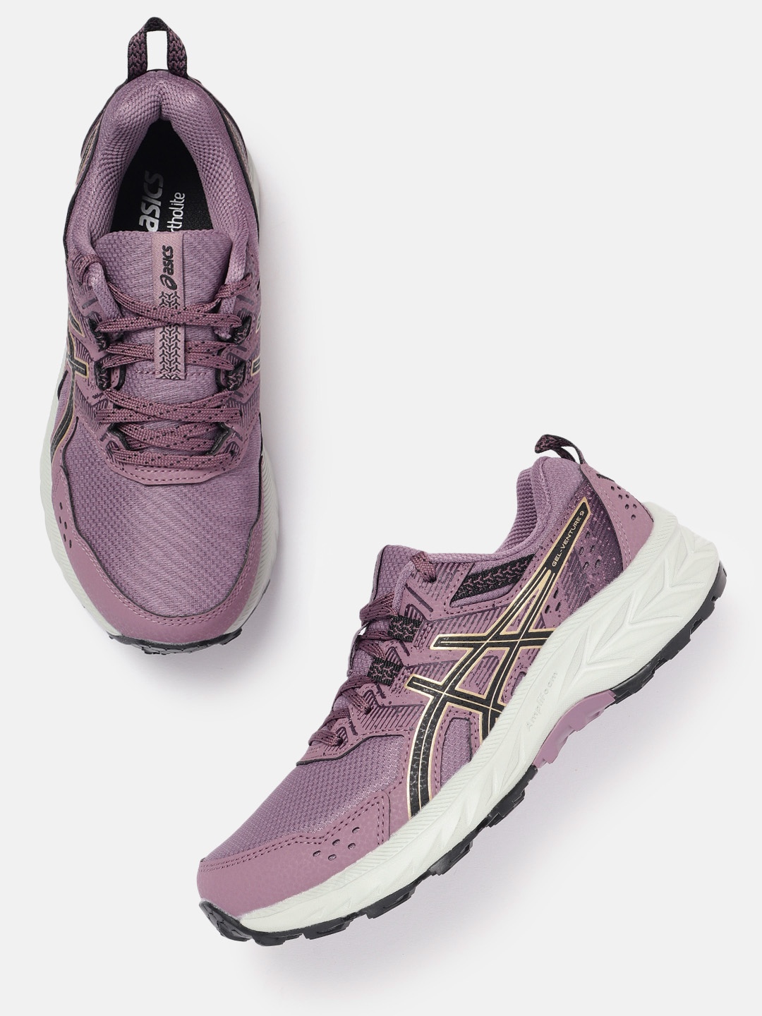 

ASICS Women Woven Design Gel-Venture 9 Running Shoes, Mauve