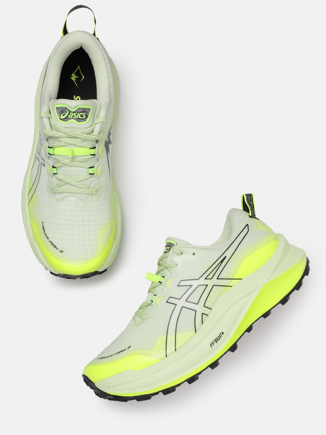 

ASICS Men Trabuco Max 3 Trail Running Shoes, Fluorescent green
