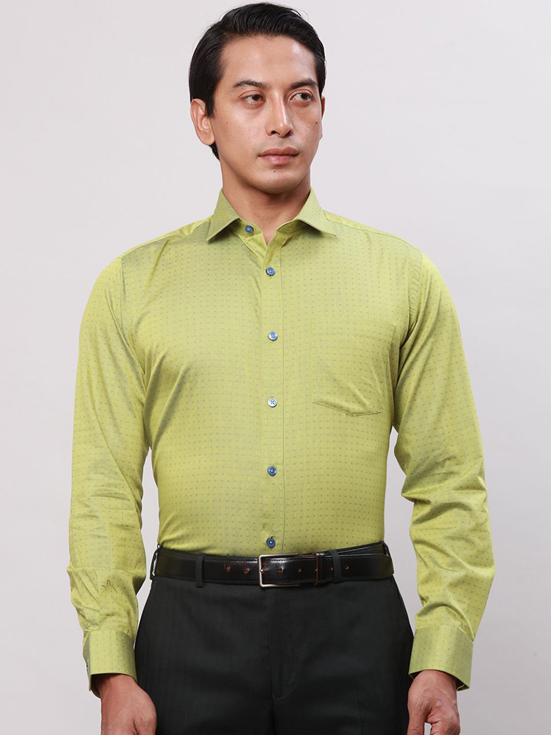 

Park Avenue Men Opaque Formal Shirt, Green