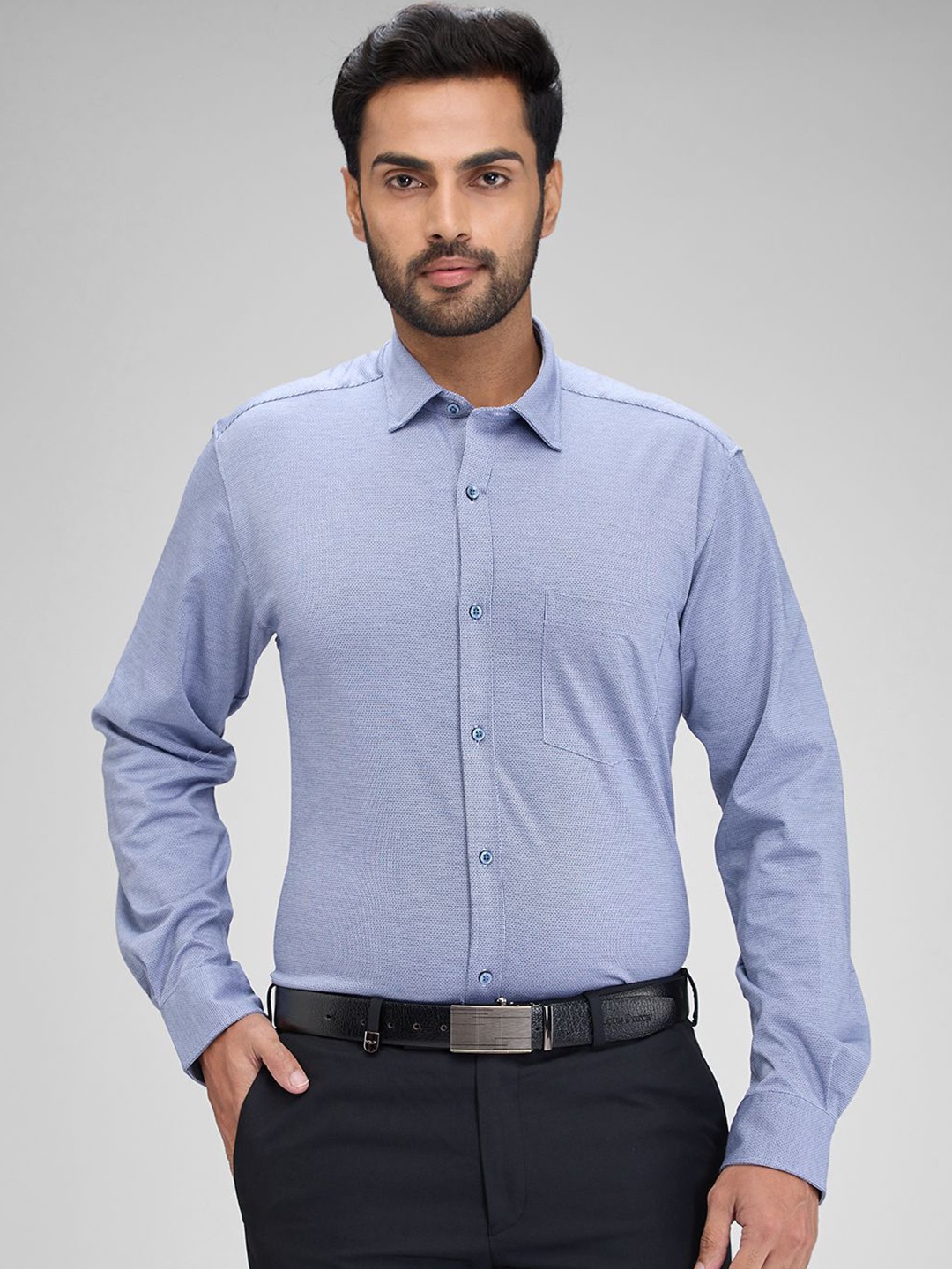 

Park Avenue Men Slim Fit Opaque Formal Shirt, Blue
