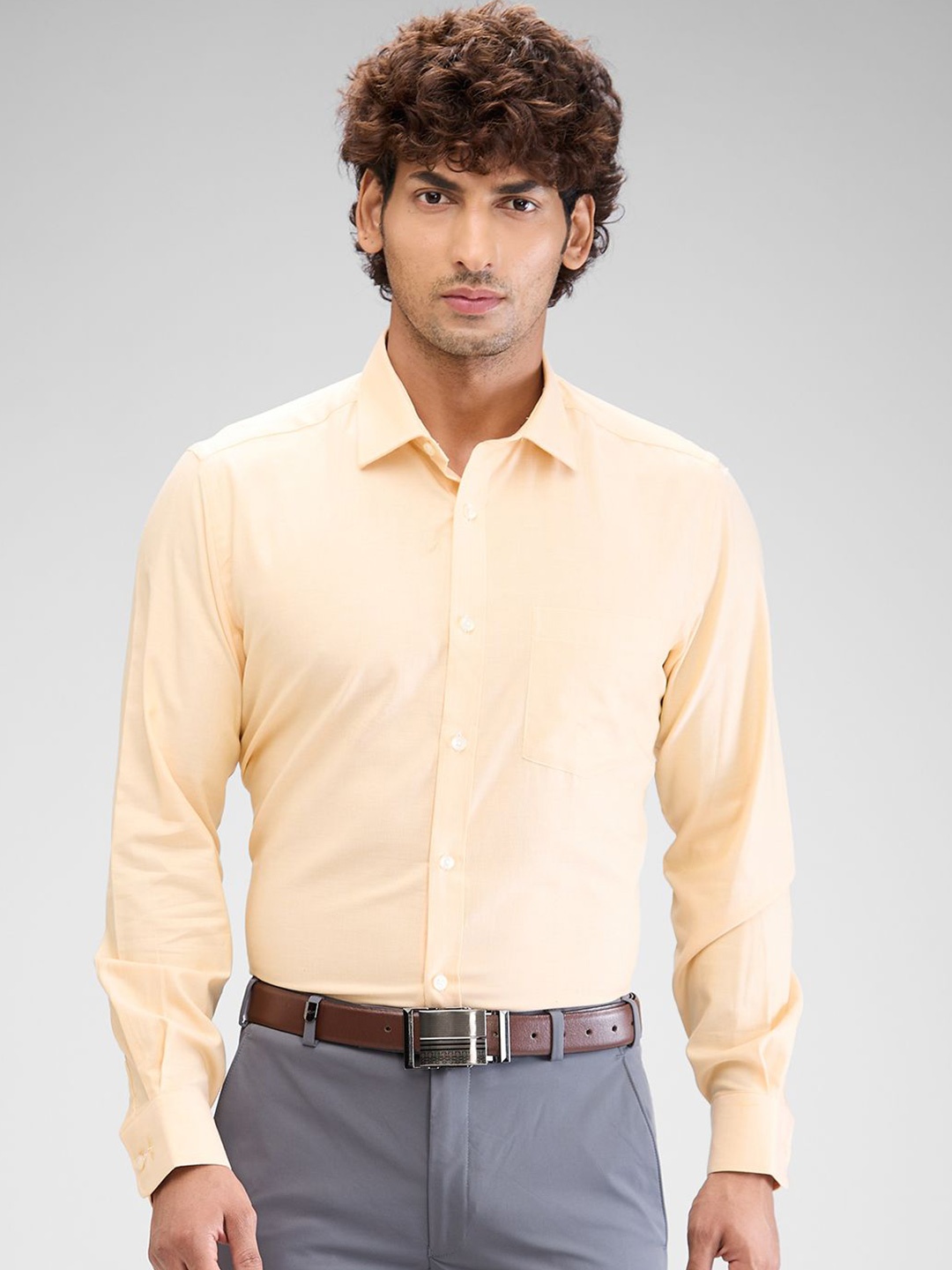 

Park Avenue Men Opaque Formal Shirt, Yellow