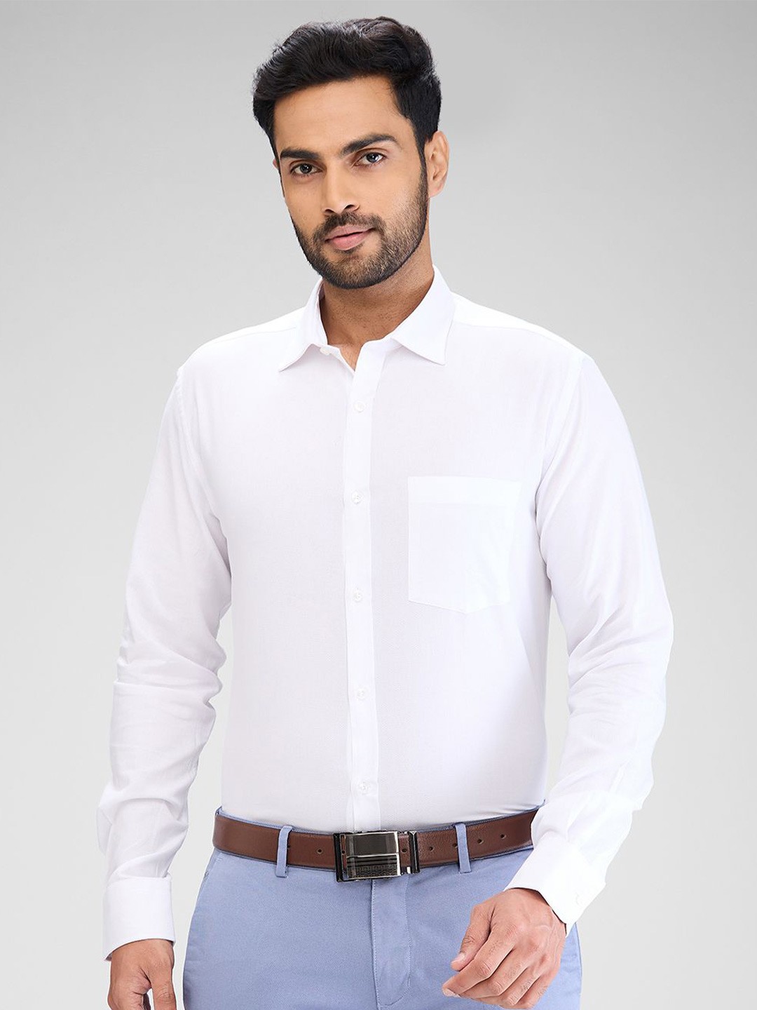 

Park Avenue Men Slim Fit Opaque Formal Shirt, White