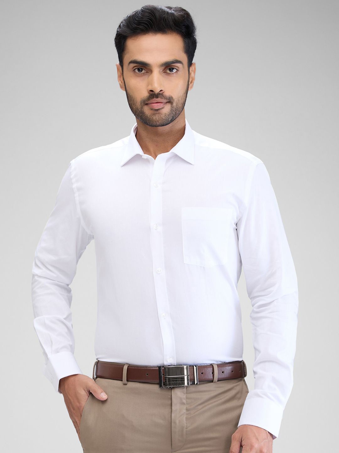 

Park Avenue Men Slim Fit Opaque Formal Shirt, White