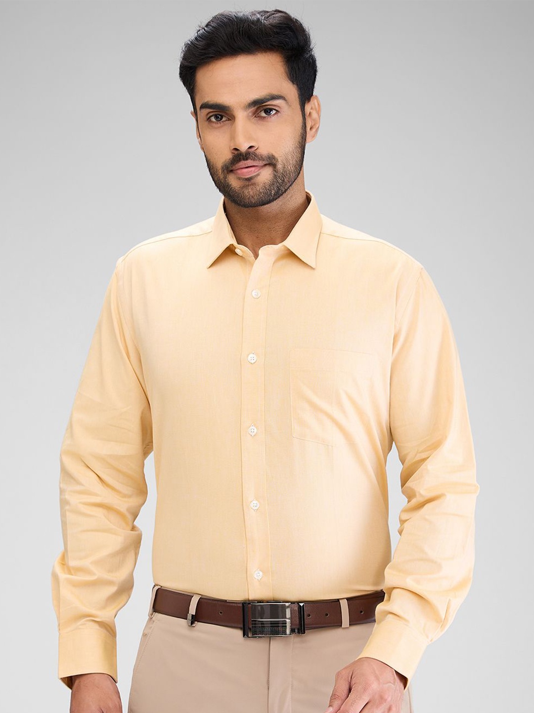 

Park Avenue Men Opaque Formal Shirt, Yellow