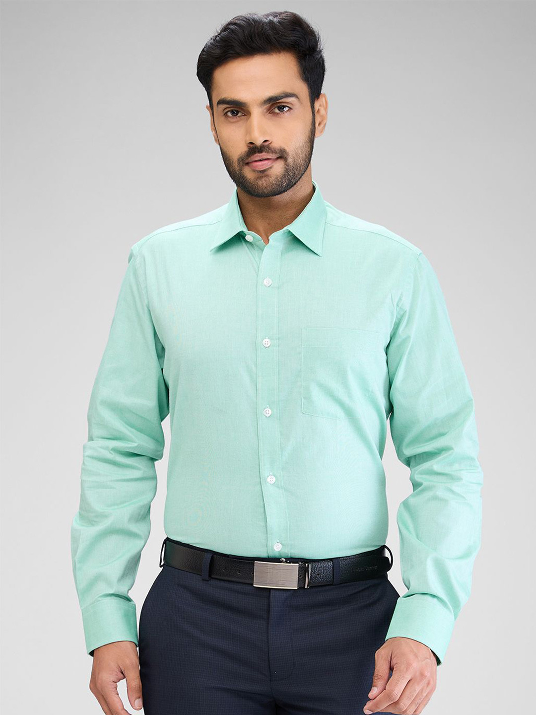 

Park Avenue Men Opaque Formal Shirt, Green