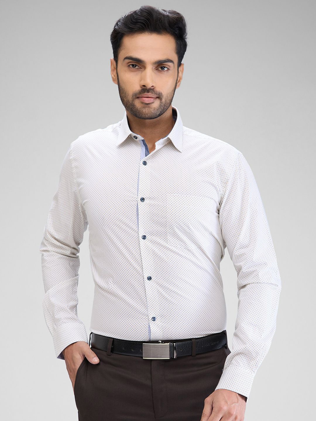 

Park Avenue Men Slim Fit Horizontal Stripes Opaque Striped Formal Shirt, Yellow