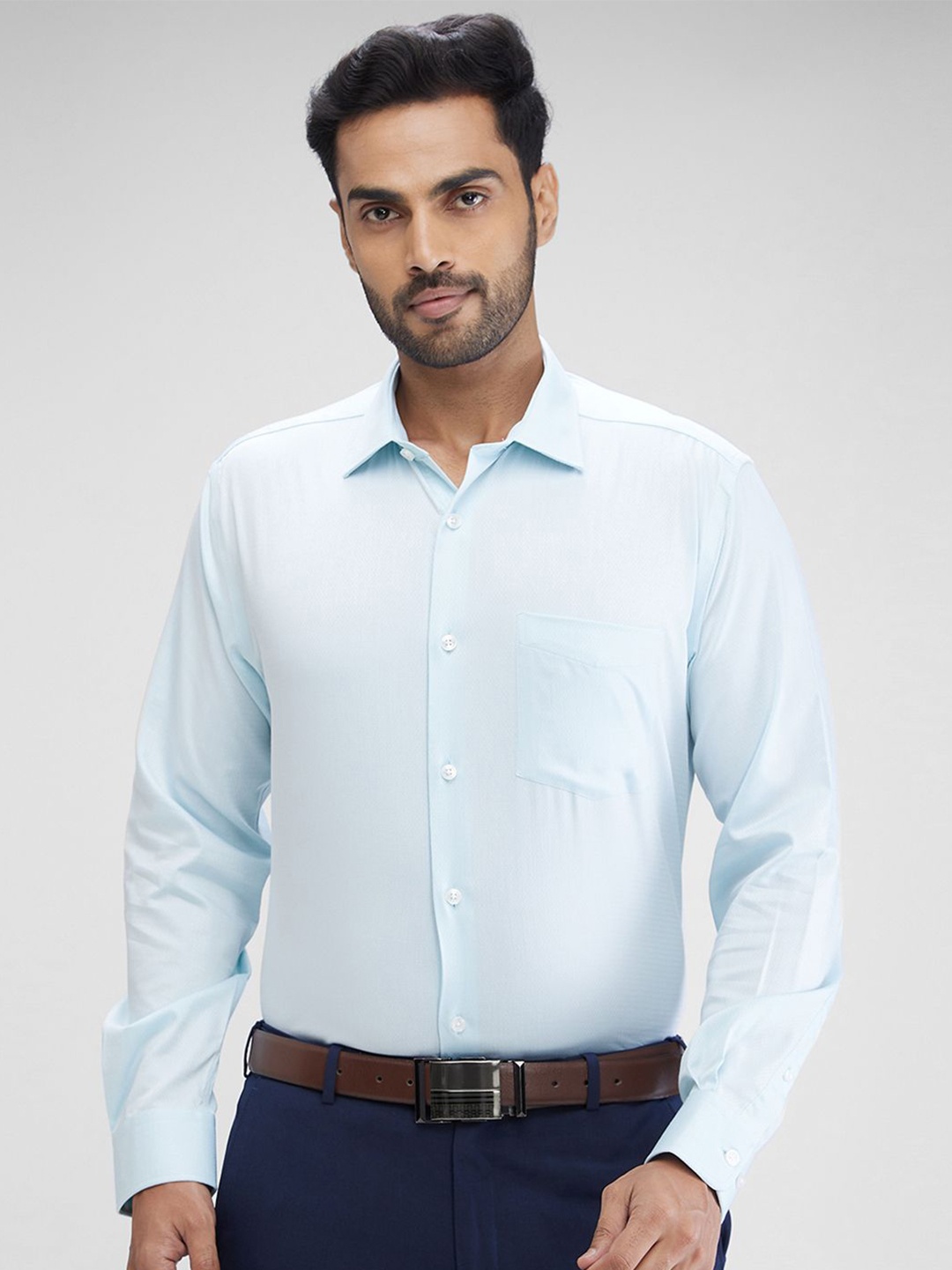 

Park Avenue Men Slim Fit Opaque Formal Shirt, Blue