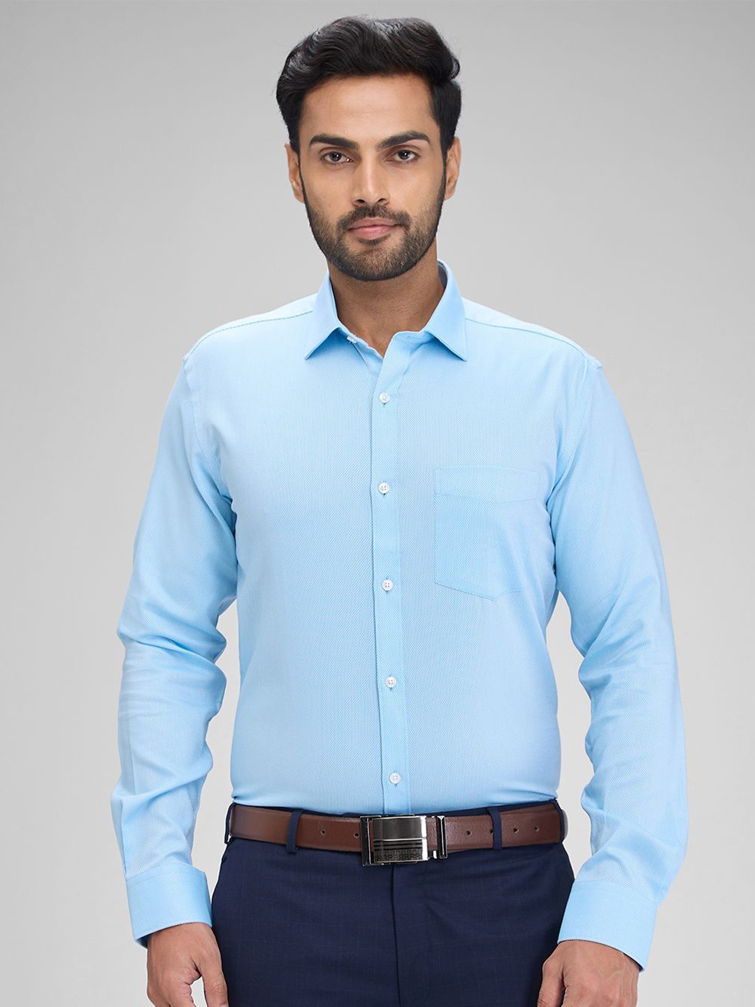 

Park Avenue Men Slim Fit Opaque Formal Shirt, Blue