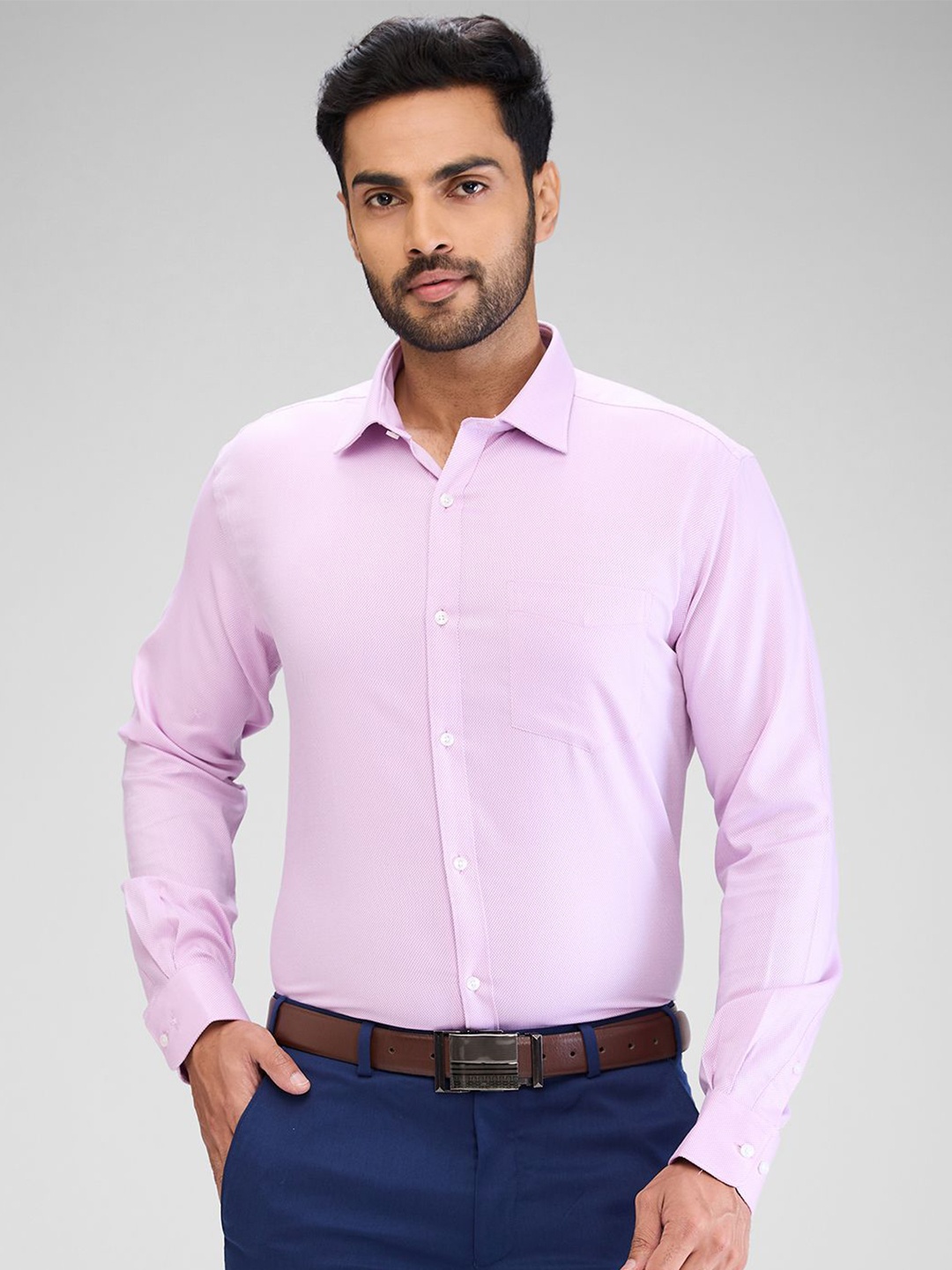 

Park Avenue Men Slim Fit Opaque Formal Shirt, Red