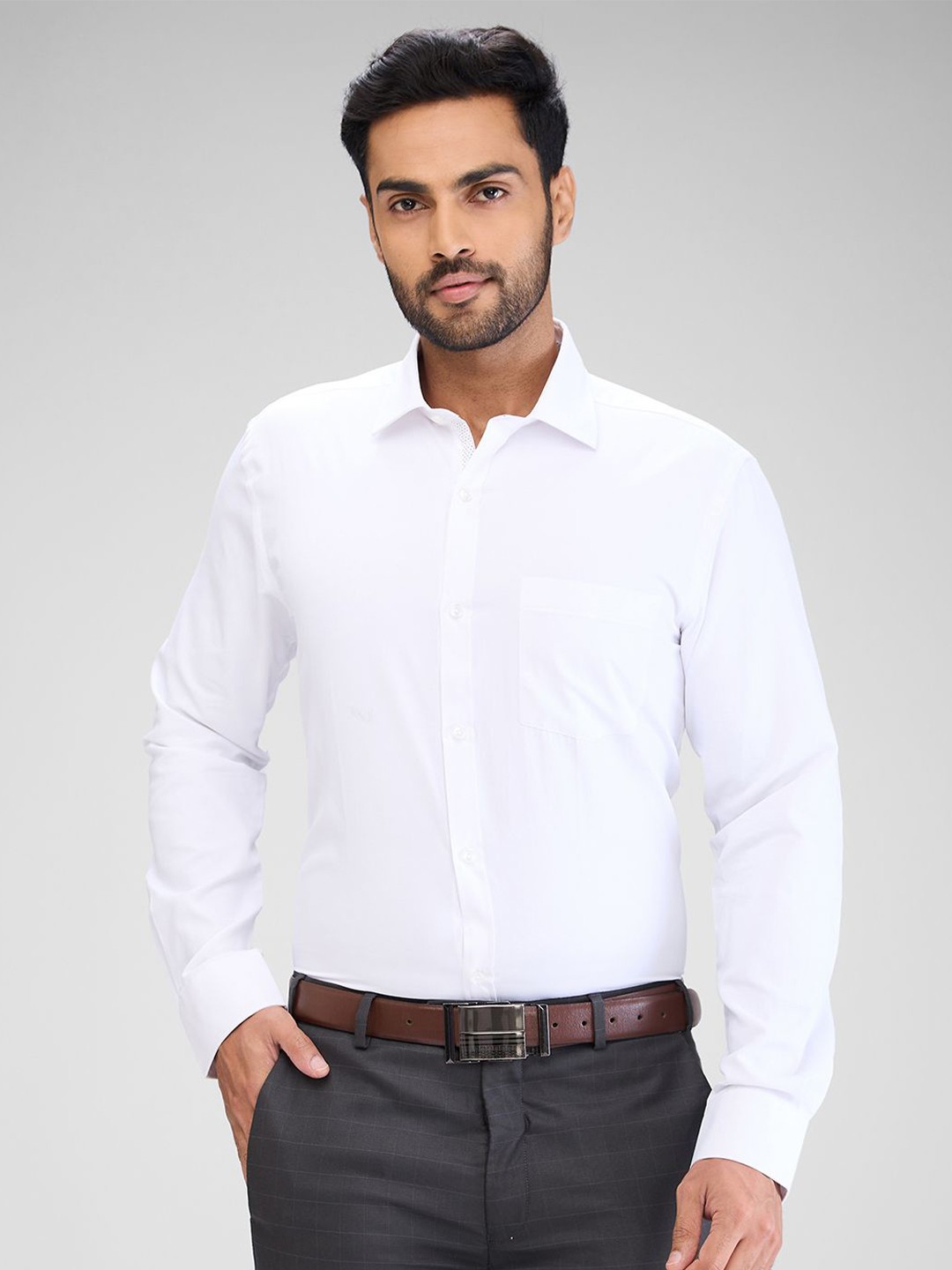 

Park Avenue Men Slim Fit Opaque Formal Shirt, White