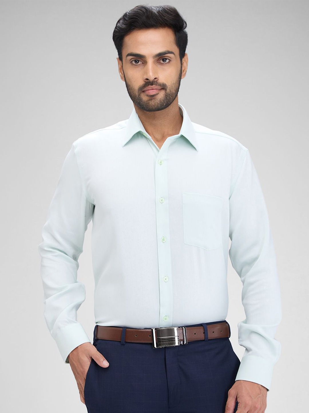 

Park Avenue Men Opaque Formal Shirt, Green