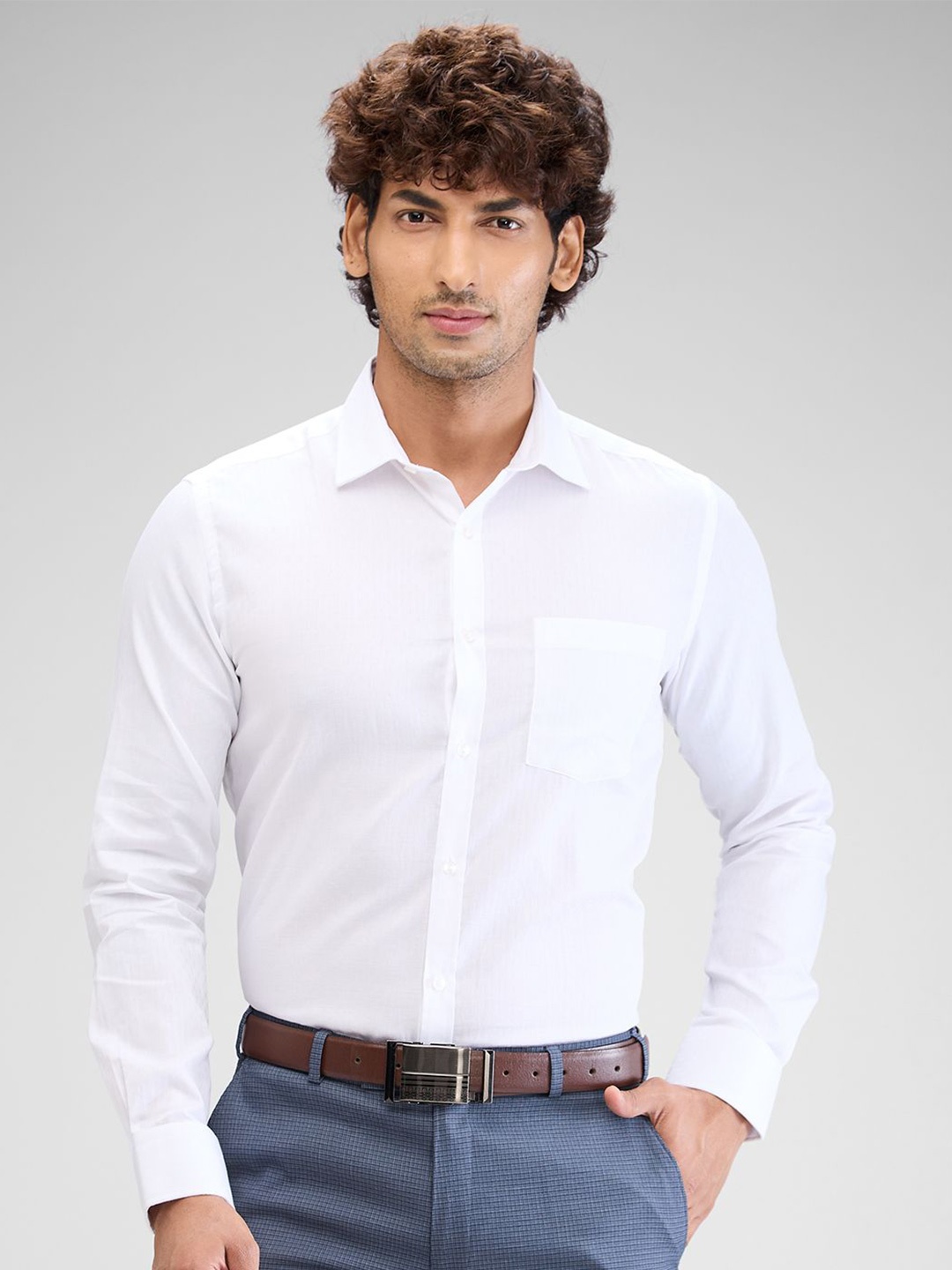 

Park Avenue Men Slim Fit Opaque Formal Shirt, White