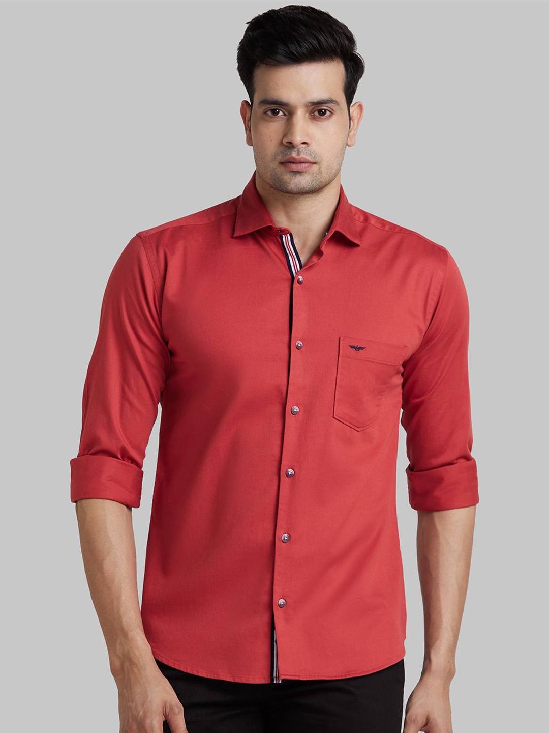 

Park Avenue Men Slim Fit Opaque Casual Shirt, Maroon