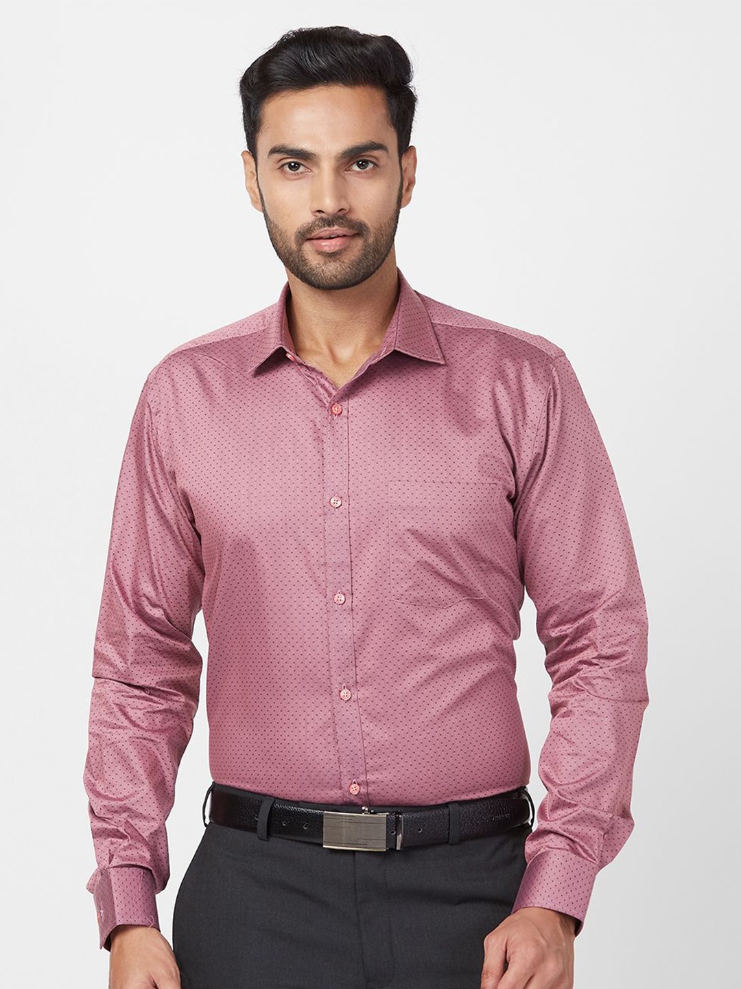 

Park Avenue Men Slim Fit Opaque Formal Shirt, Red