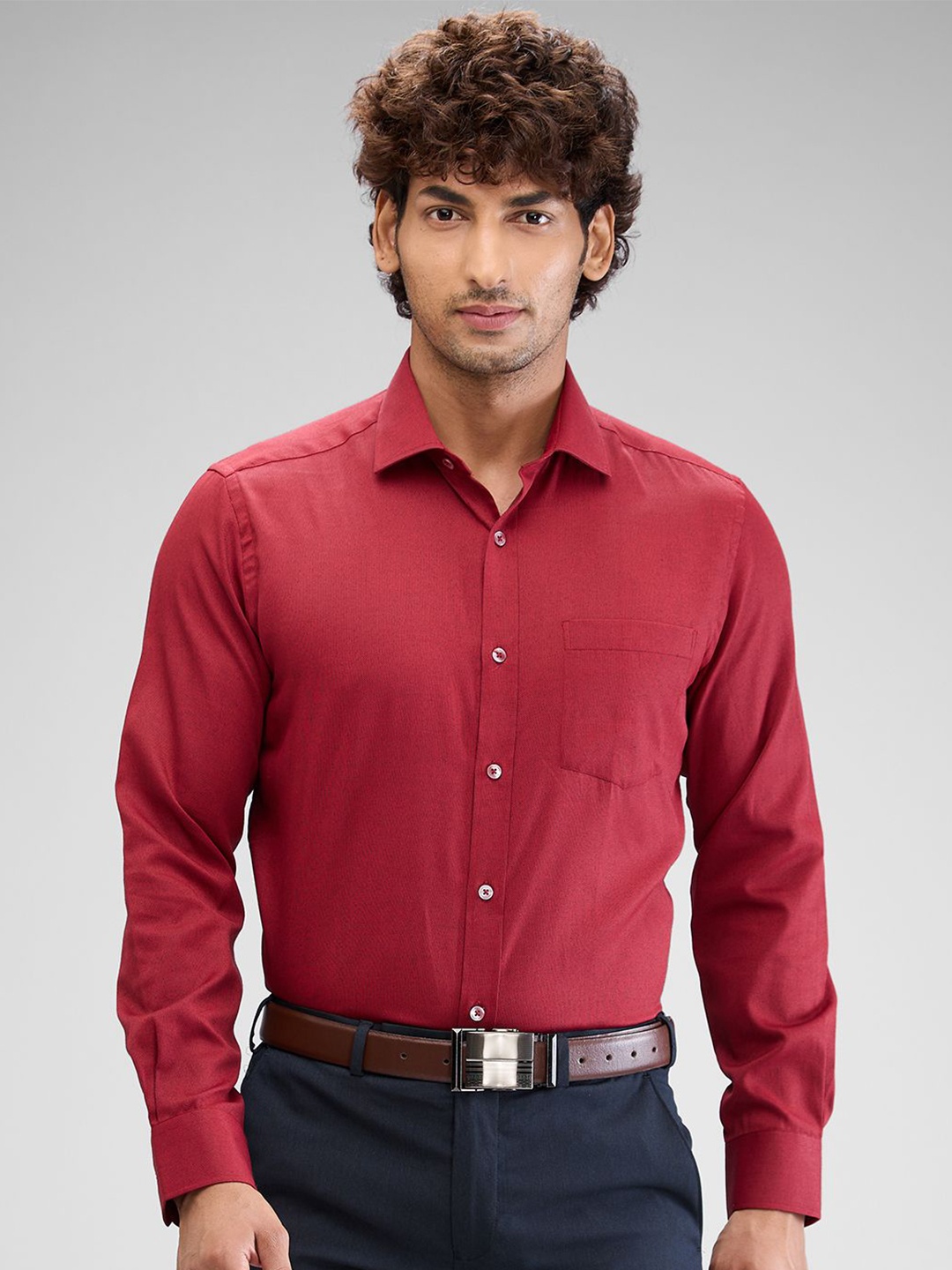 

Park Avenue Men Opaque Formal Shirt, Maroon