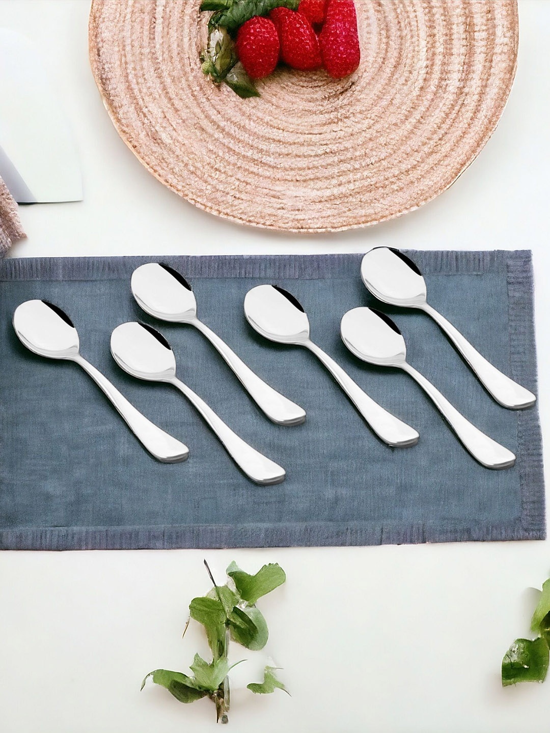 

FNS Sliver Toned 6 Pieces Stainless Steel Spoon, Silver