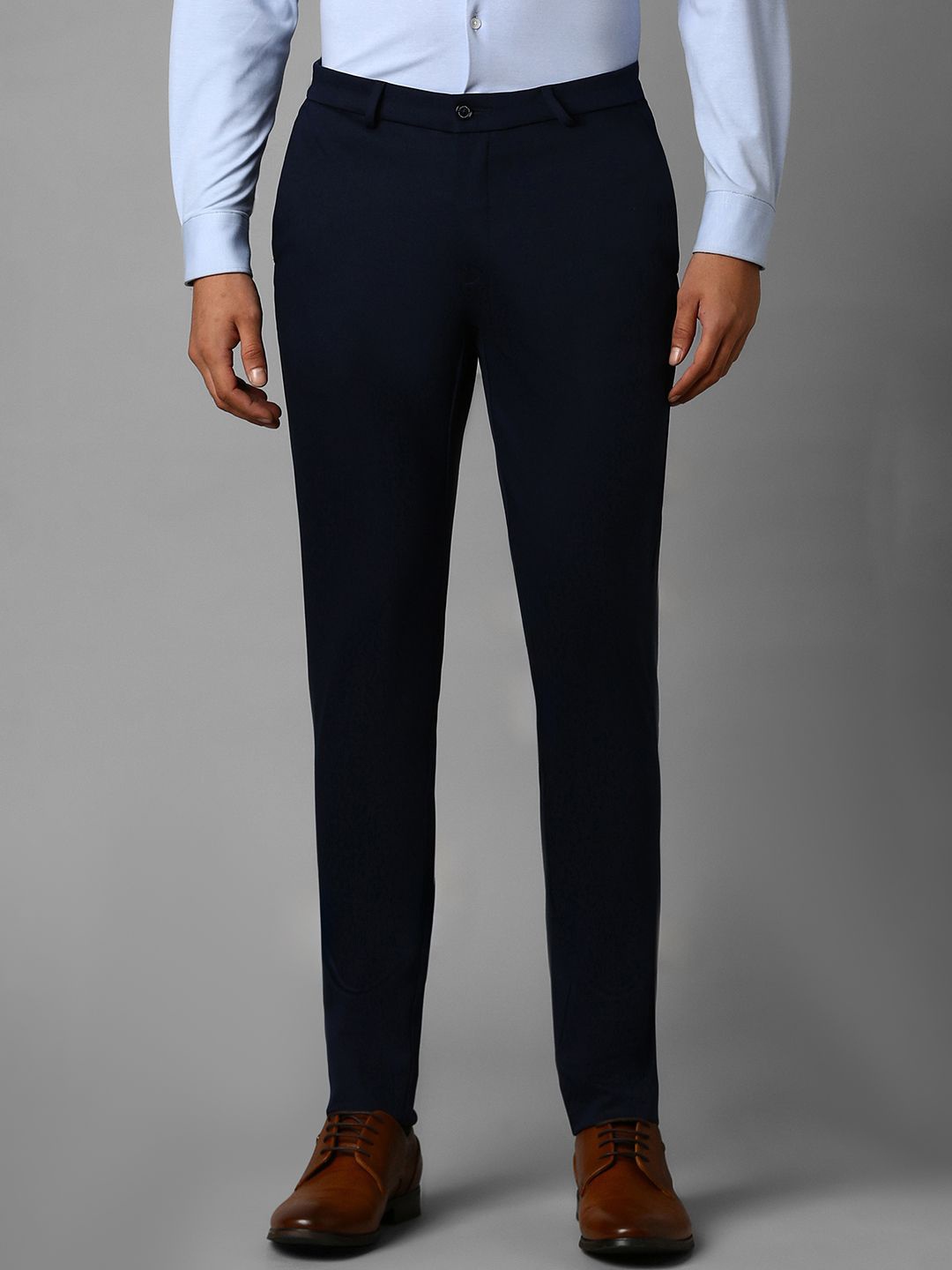 

Louis Philippe Men Slim Fit Trousers, Navy blue