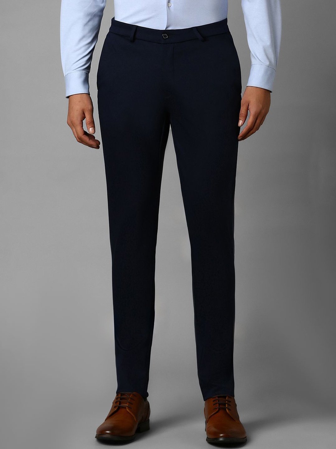 

Louis Philippe Men Slim Fit Trousers, Navy blue