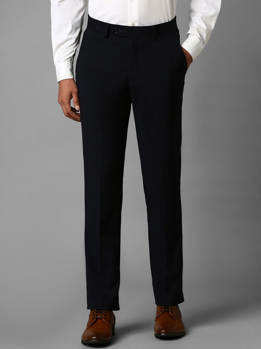 

Luxure by Louis Philippe Men Slim Fit Trousers, Black