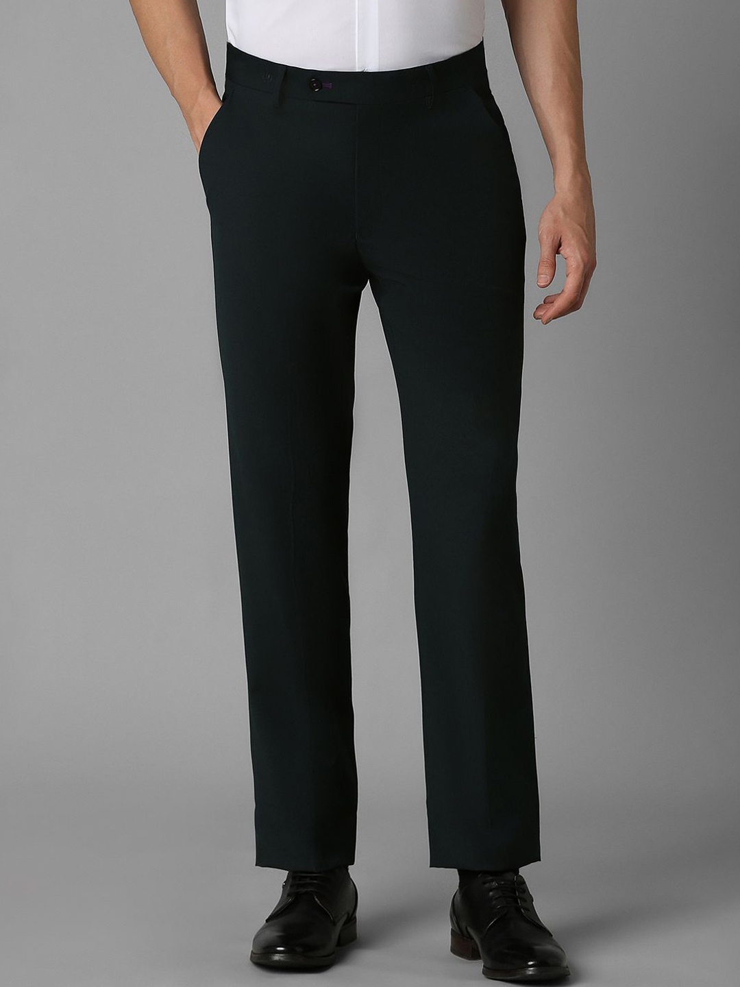 

Luxure by Louis Philippe Men Slim Fit Trousers, Black
