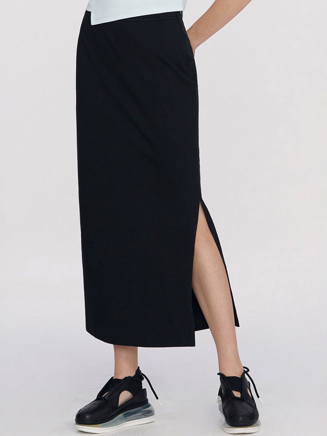

LULU & SKY Straight Maxi Skirts, Black