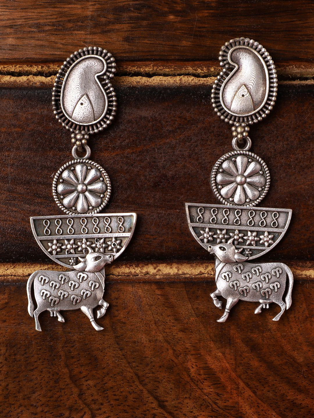 

VENI Contemporary Drop Earrings, Silver