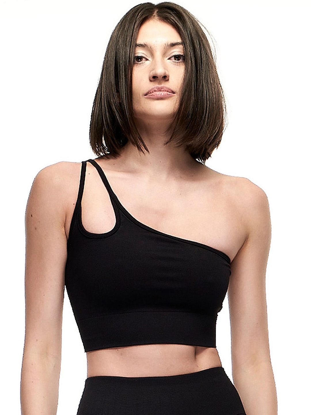 

LULU & SKY One-Shoulder Tracksuit, Black