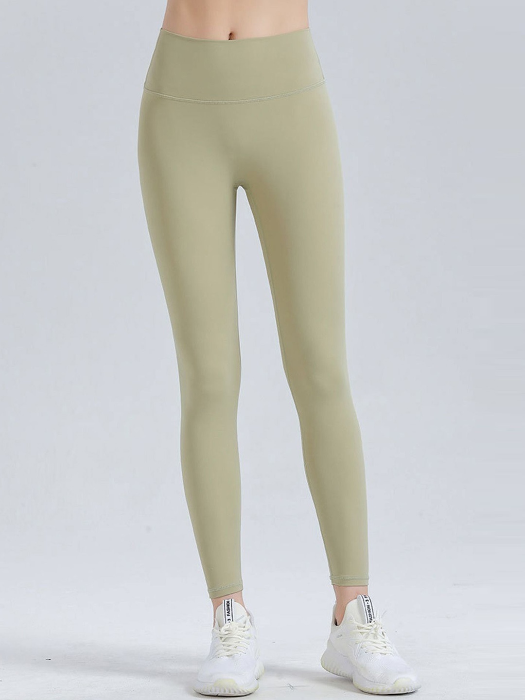 

LULU & SKY Women Slim-Fit Seamless Sports Tights, Green