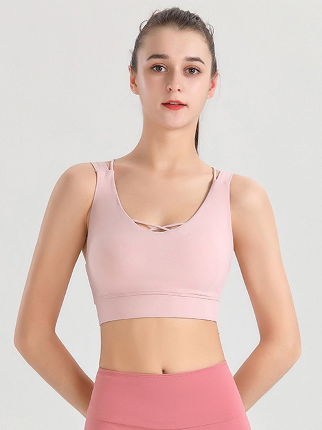 

LULU & SKY Bralette Crop Top, Pink