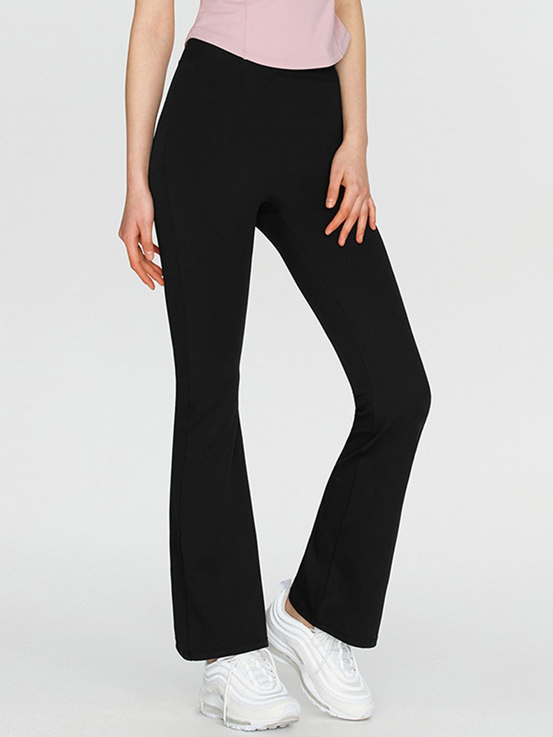 

LULU & SKY Women High-Rise Bootcut Track Pants, Black