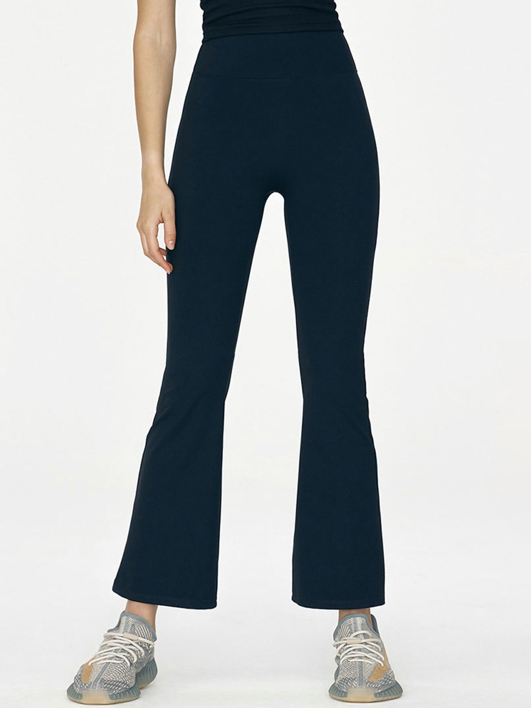 

LULU & SKY Women High-Rise Bootcut Track Pants, Navy blue