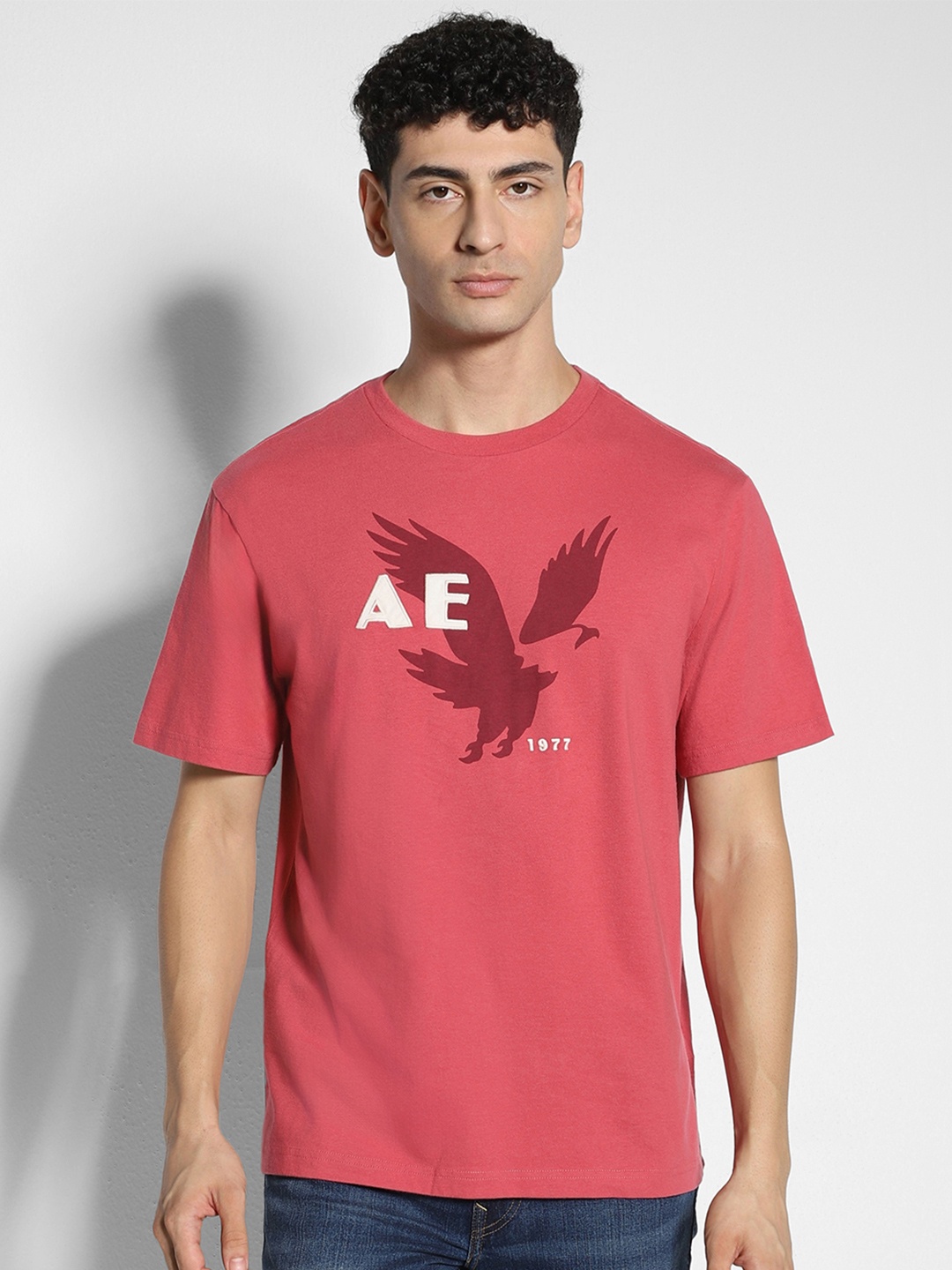 

AMERICAN EAGLE OUTFITTERS Men Typography Printed T-shirt, Red